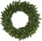 24in. Green Pine Artificial Christmas Wreath with 35 Clear LED Lights (Green) 5"D x 24"W x 24"H